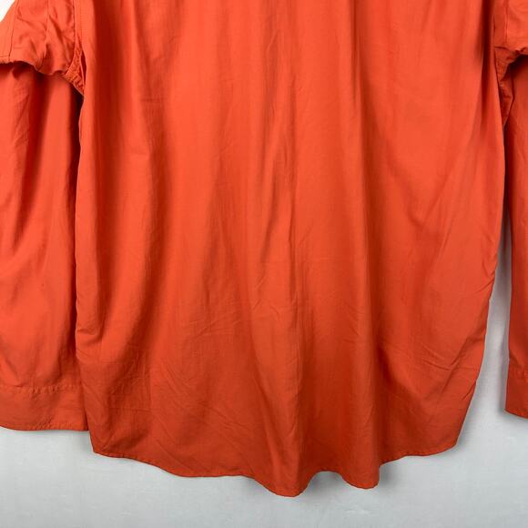Duluth Trading Co Armachillo Cooling Long Sleeve Shirt Orange Size L Tall LT - Picture 8 of 9